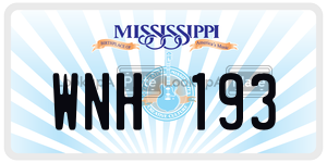 WNH193 license plate in Mississippi