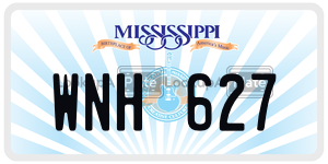 WNH627  license plate in MS