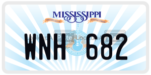 WNH682  license plate in MS