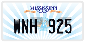 WNH925  license plate in MS