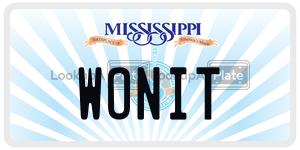 WONIT  license plate in MS