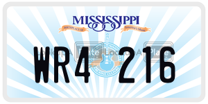 WR4216  license plate in MS