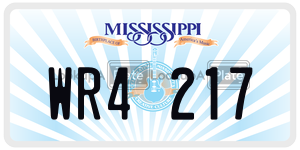 WR4217  license plate in MS