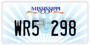 WR5298  license plate in MS