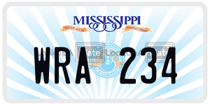 WRA234  license plate in MS