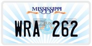 WRA262  license plate in MS