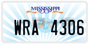 WRA4306  license plate in MS