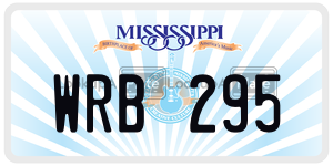 WRB295  license plate in MS
