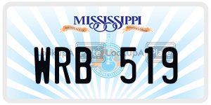 WRB519  license plate in MS