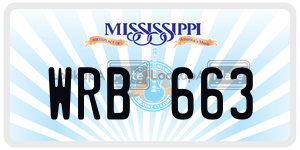 WRB663  license plate in MS