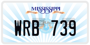 WRB739  license plate in MS