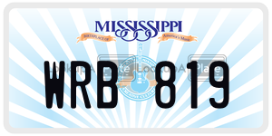 WRB819  license plate in MS