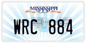 WRC884  license plate in MS
