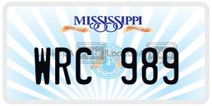 WRC989  license plate in MS
