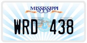 WRD438  license plate in MS