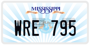 WRE795  license plate in MS