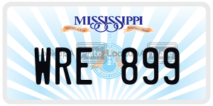 WRE899  license plate in MS