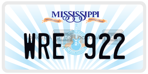 WRE922  license plate in MS