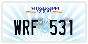 WRF531  license plate in MS