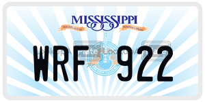WRF922  license plate in MS