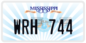 WRH744 license plate in Mississippi