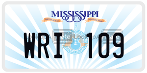 WRI109  license plate in MS