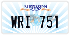 WRI751  license plate in MS