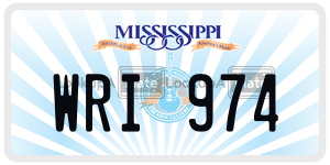 WRI974  license plate in MS