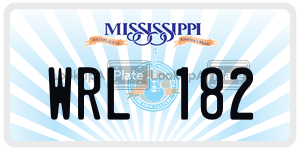 WRL182  license plate in MS