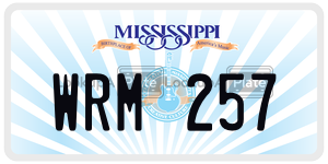 WRM257  license plate in MS