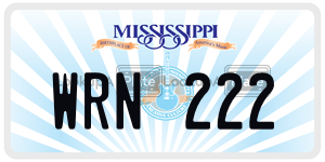 WRN222  license plate in MS