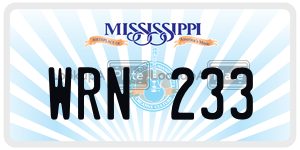 WRN233  license plate in MS
