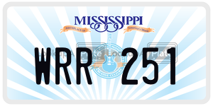 WRR251  license plate in MS