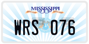 WRS076 license plate in Mississippi