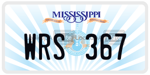 WRS367  license plate in MS
