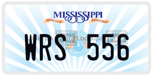 WRS556  license plate in MS