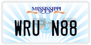 WRUN88  license plate in MS