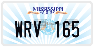 WRV165  license plate in MS