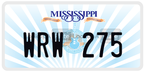 WRW275  license plate in MS