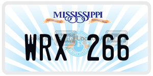 WRX266  license plate in MS