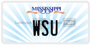WSU license plate in Mississippi