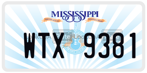 WTX9381  license plate in MS
