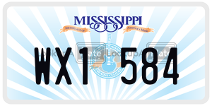 WX1584  license plate in MS