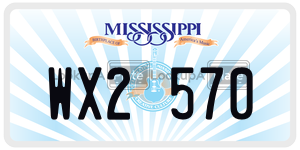 WX2570  license plate in MS