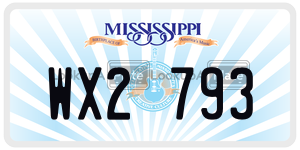 WX2793  license plate in MS
