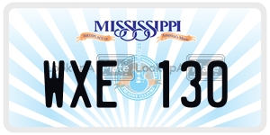 WXE130  license plate in MS