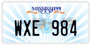 WXE984  license plate in MS