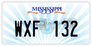 WXF132  license plate in MS