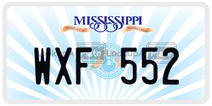 WXF552  license plate in MS