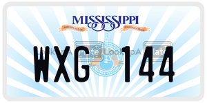 WXG144  license plate in MS